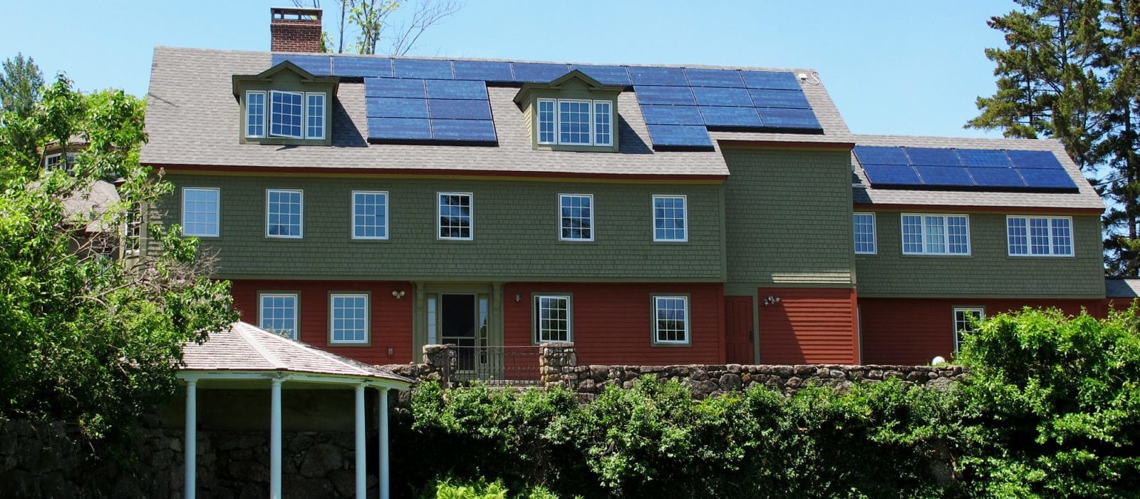 The Harris Center's new 30-panel photovoltaic array.