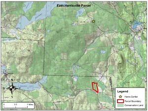 Map of East Harrisville Land in landscape context.