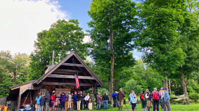 A group attending a workshop at Stone Fence Farm (photo © Phil Brown)