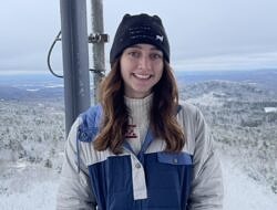 Grace Todd-Rogers on a snowy winter day in the mountains