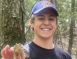 Keith O'Donnell holding a toad