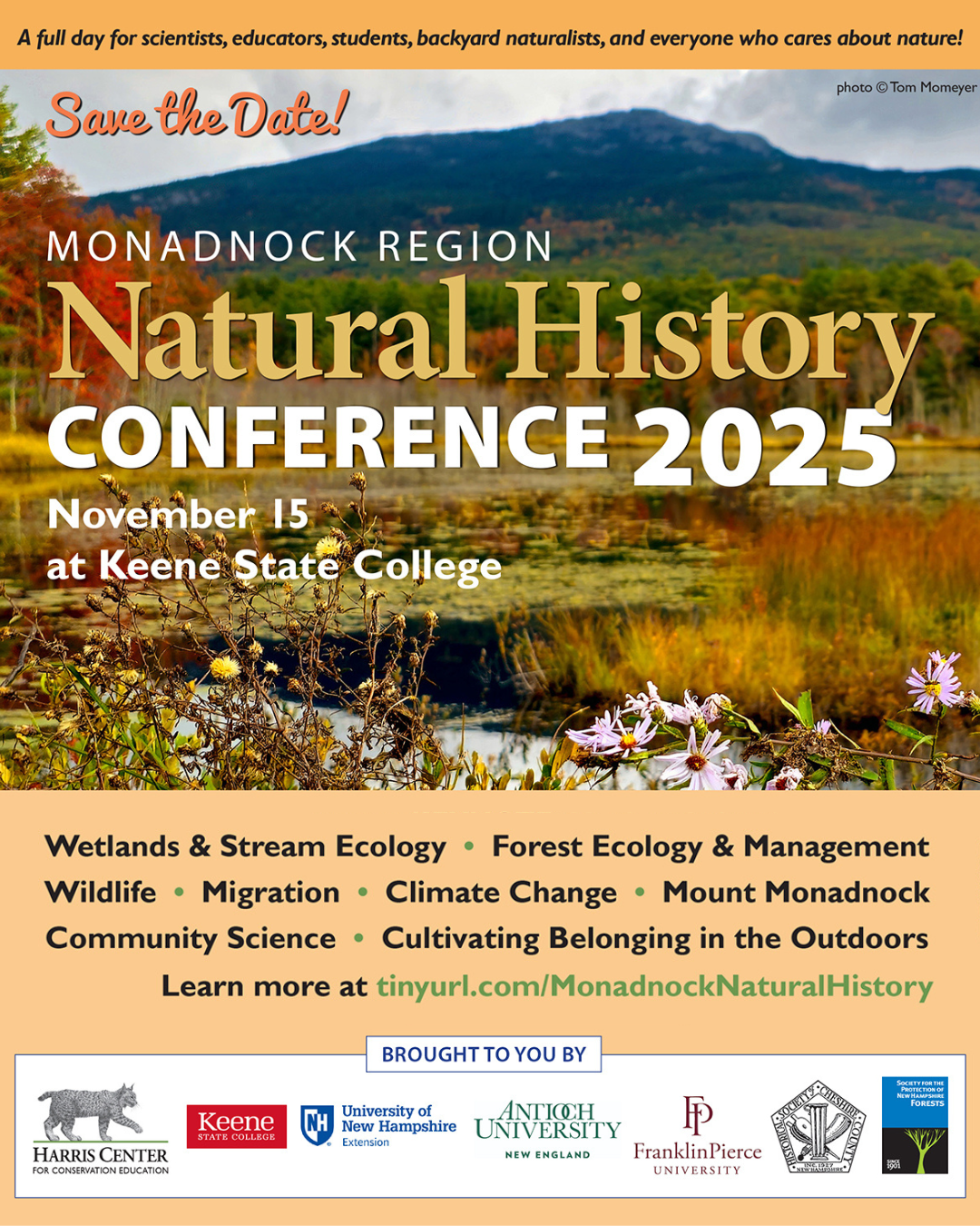 Monadnock Region Natural History Conference flyer for 2025