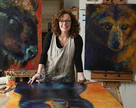 Rosemary Conroy in her studio (photo © Althea A. Haropulos)