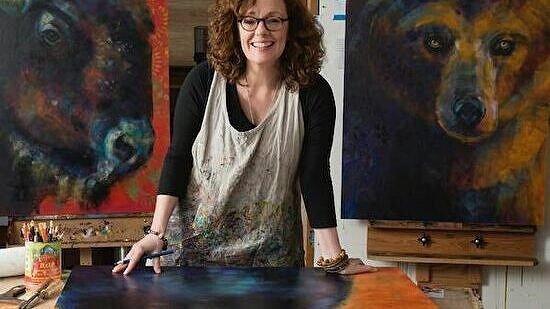 Rosemary Conroy in her studio (photo © Althea A. Haropulos)