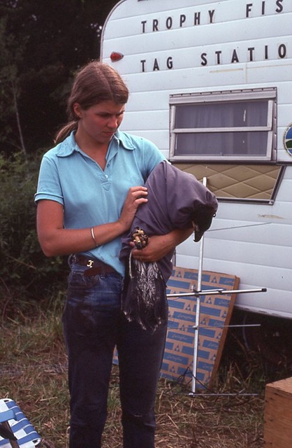 Tina Morris holding a bald eagle (courtesy photo)