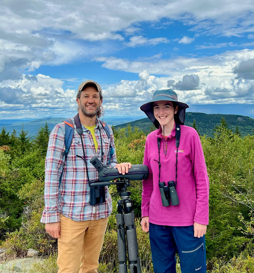 Bird Conservation Director Phil Brown & Raptor Biologist Kate McKay (photo © Glen Chretien)