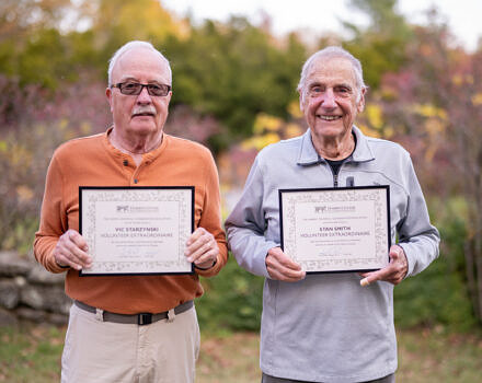 Vic Starzynski and Stan Smith (photo © Ben Conant)