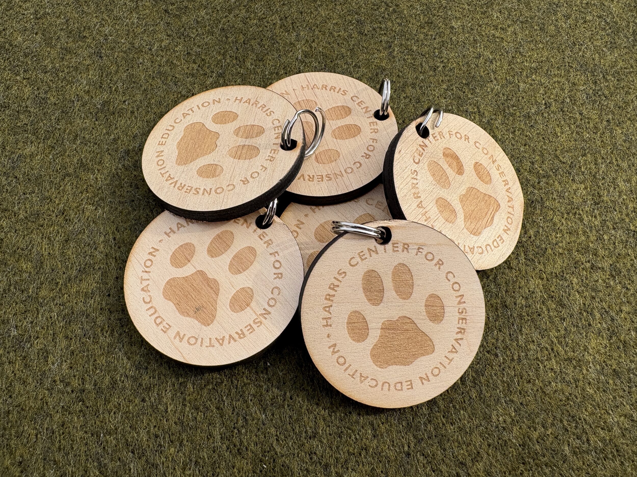 Wooden Harris Center keychain (photo © Michelle Aldredge)