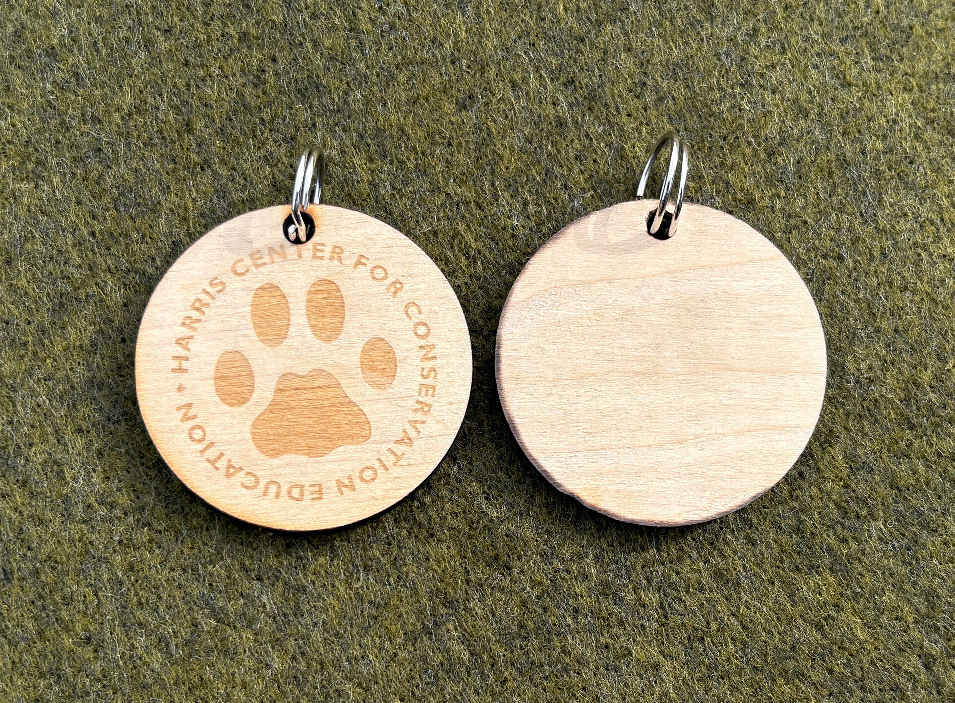 Wooden Harris Center keychain (photo © Michelle Aldredge)