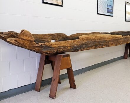 A dugout canoe from Fitzwilliam (photo courtesy Bob Goodby)