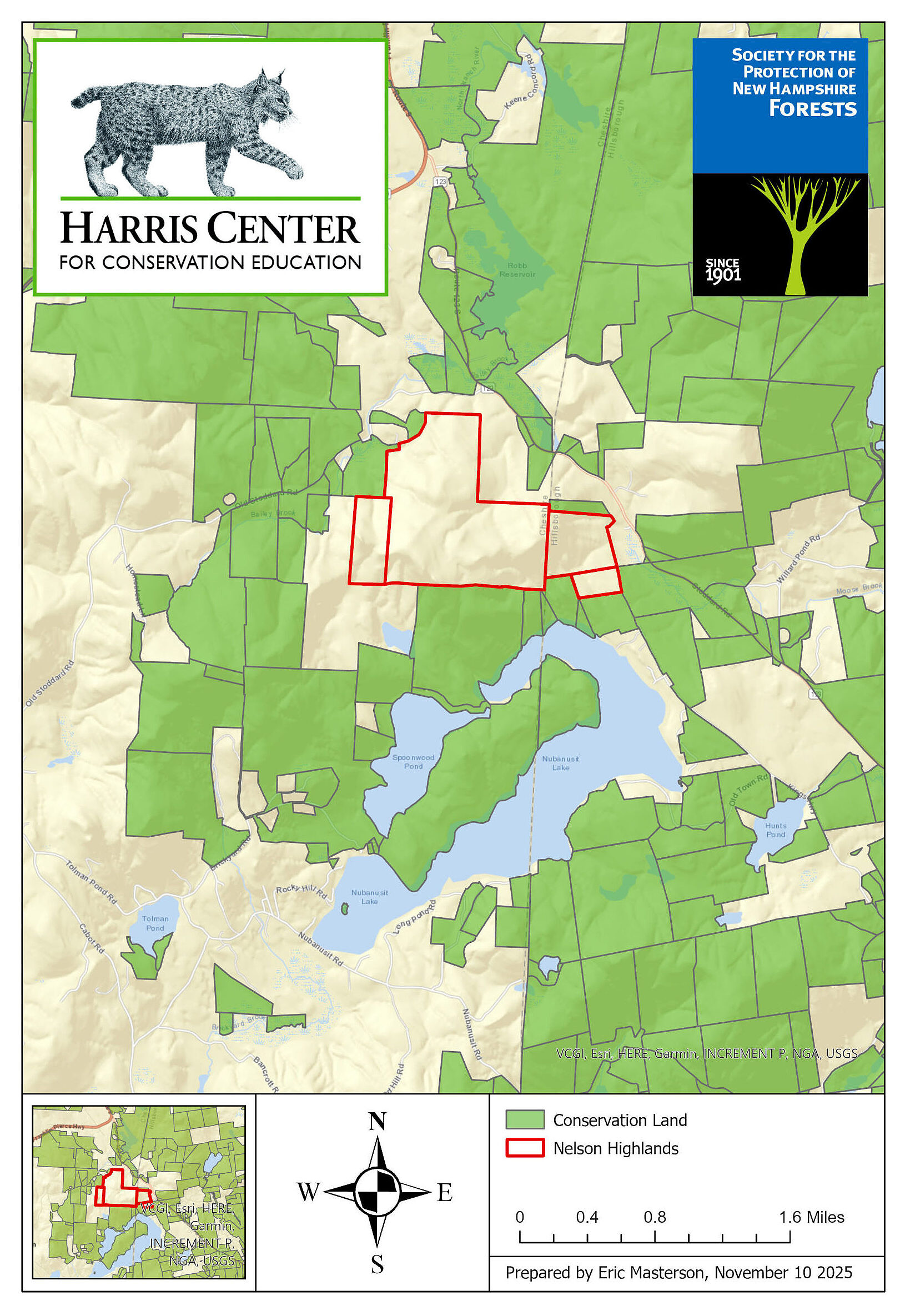 Nelson Highlands with map.