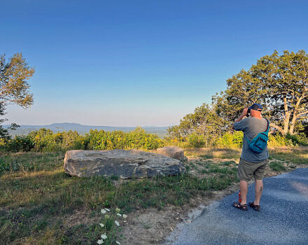 Birding on the accessible trail at Beech Hill (photo © Brett Amy Thelen)