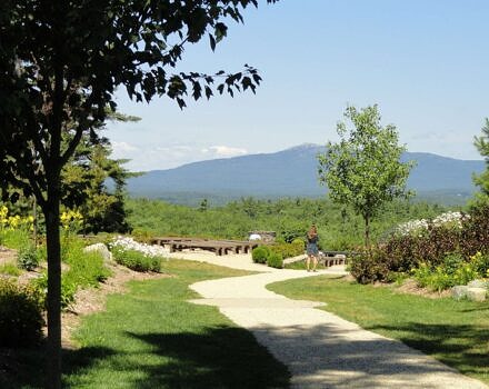 Cathedral of the Pines and Mount Monadnock (photo © Wikimedia)