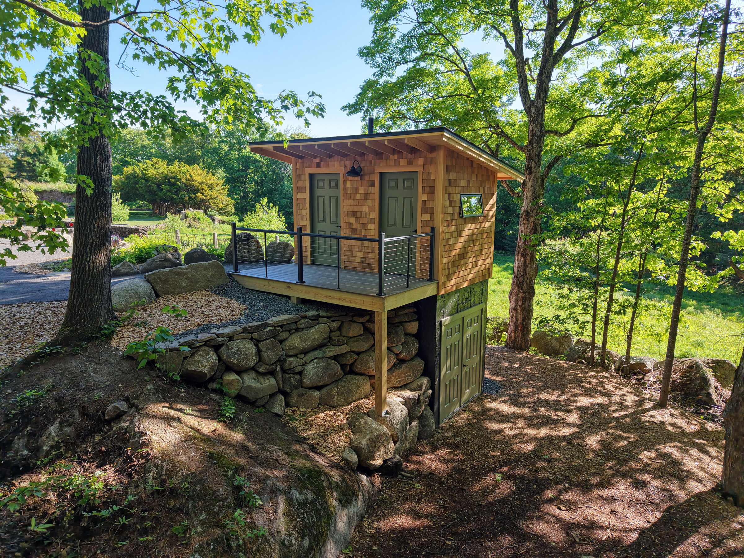 The new bathrooms at the Open Lodge (photo © James Newsom)