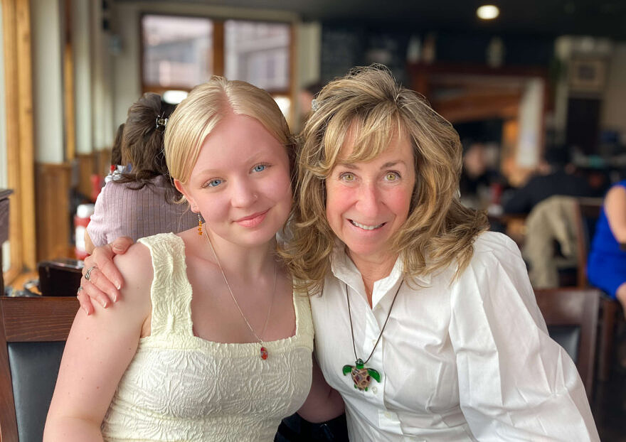 Heidi Bell and writer Sy Montgomery in Gloucester (courtesy photo)