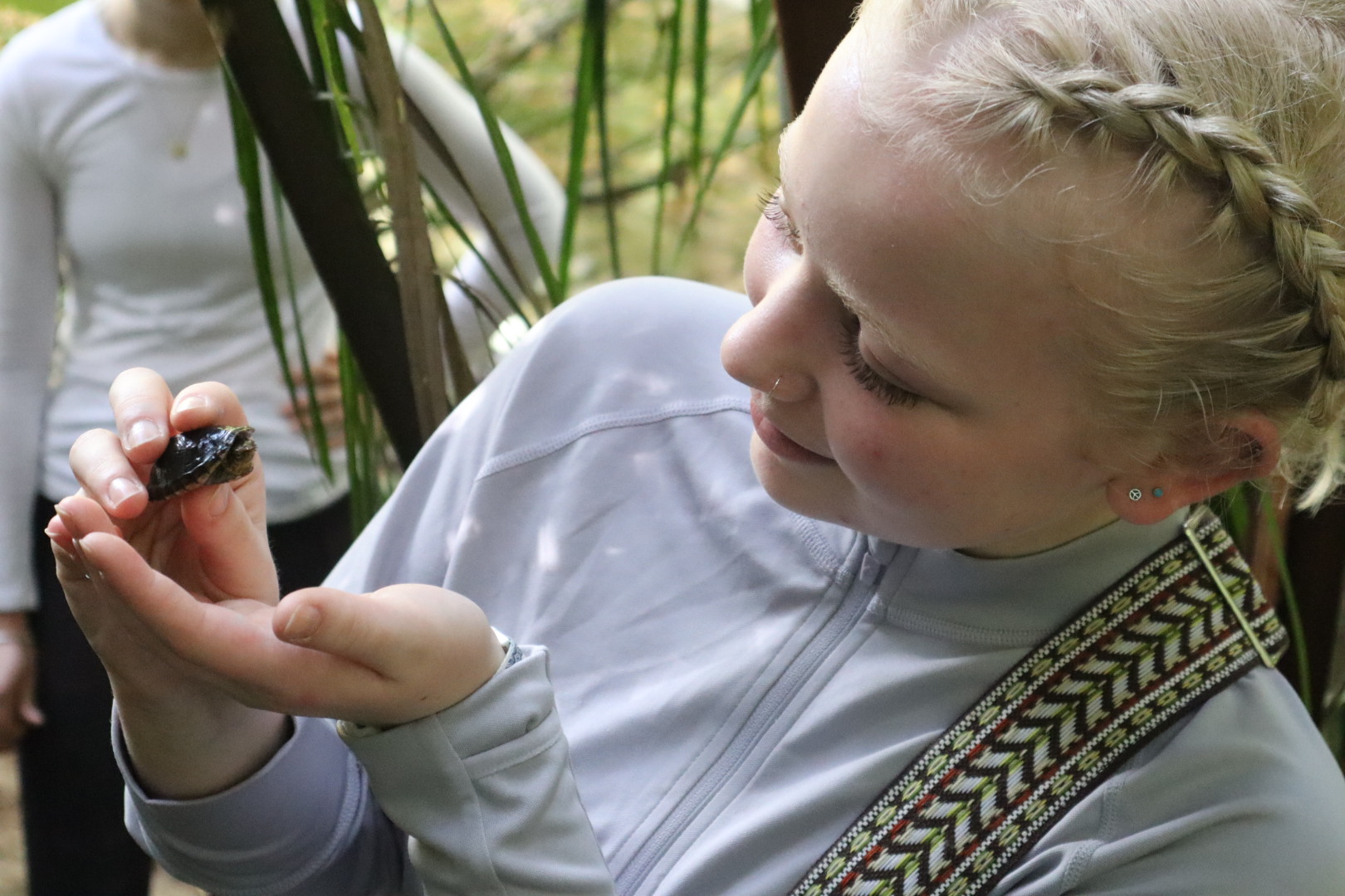 Heidi Bell holding a baby turtle in Belize (courtesy photo)