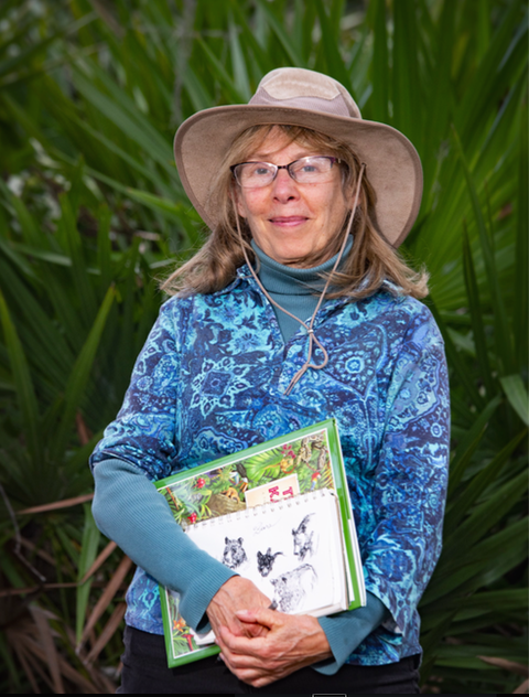 Lynne out in the field at the Archbold Biological Station (photo © Dustin Angell)