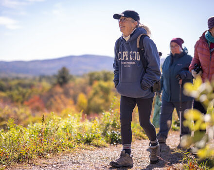 Hikers exploring the accessible trail at Crotched Mountain (photo © Ben Conant)
