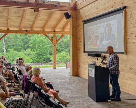 The Open Lodge includes a complete audio/visual system for presentations.