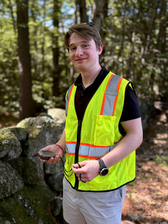 Easement Monitoring Intern Quinn Hutchings (photo © Michelle Aldredge)