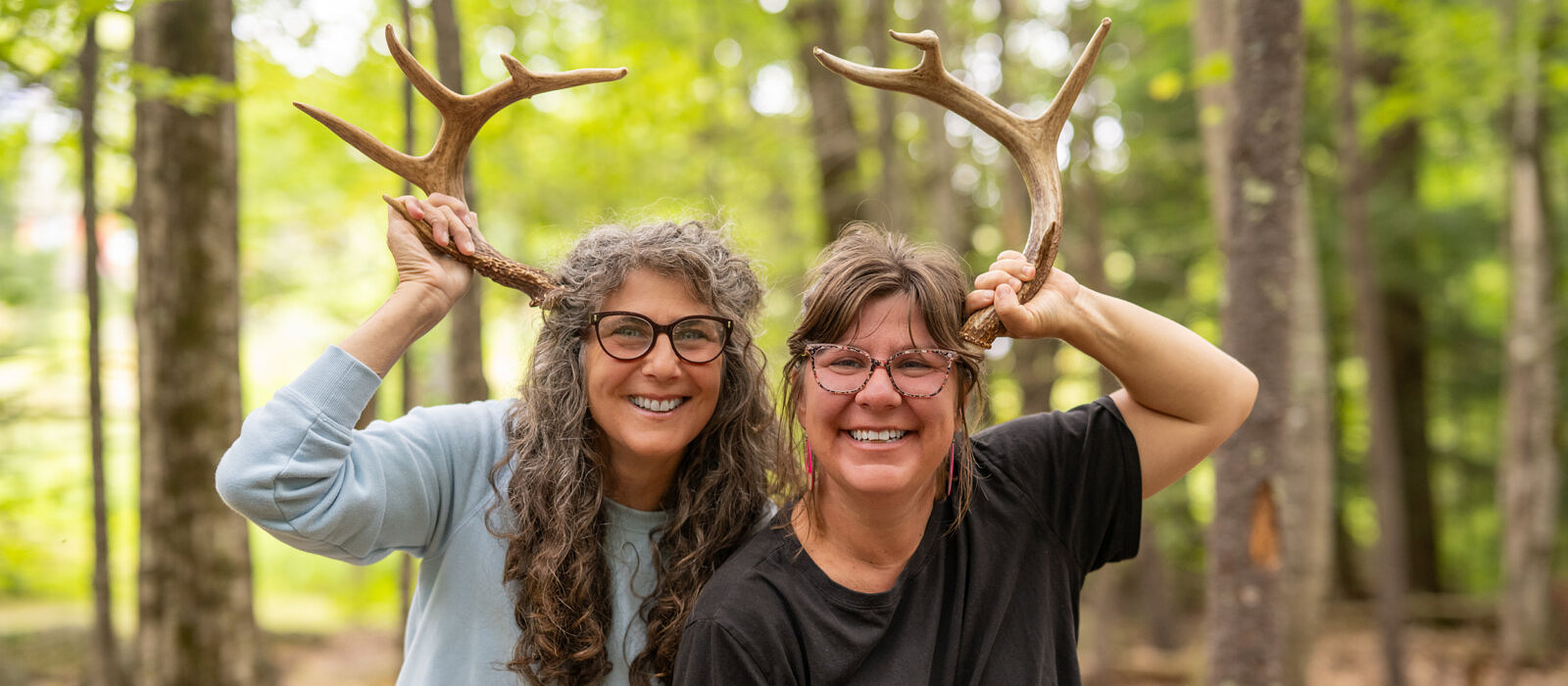 Teacher naturalists Susie Spikol and Karen Rent are the hosts of the new podcast Wild at Home (photo © Ben Conant)