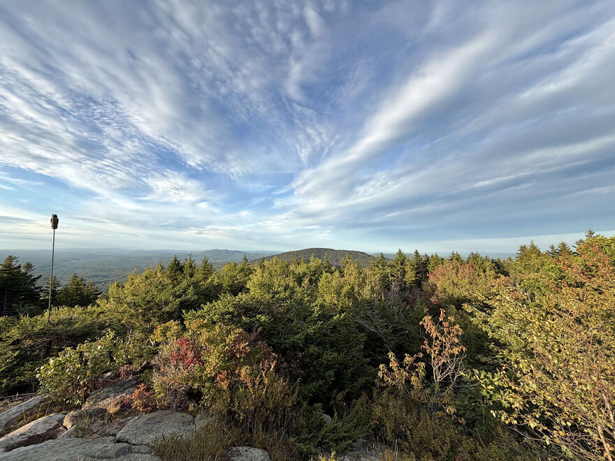 Autumn view on the summit of Pack Monadnock (photo © Phil Brown)